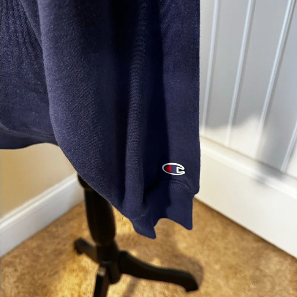 Champion Navy Blue Quarter-Button Pullover Sweatshirt NWT - Picture 5 of 8